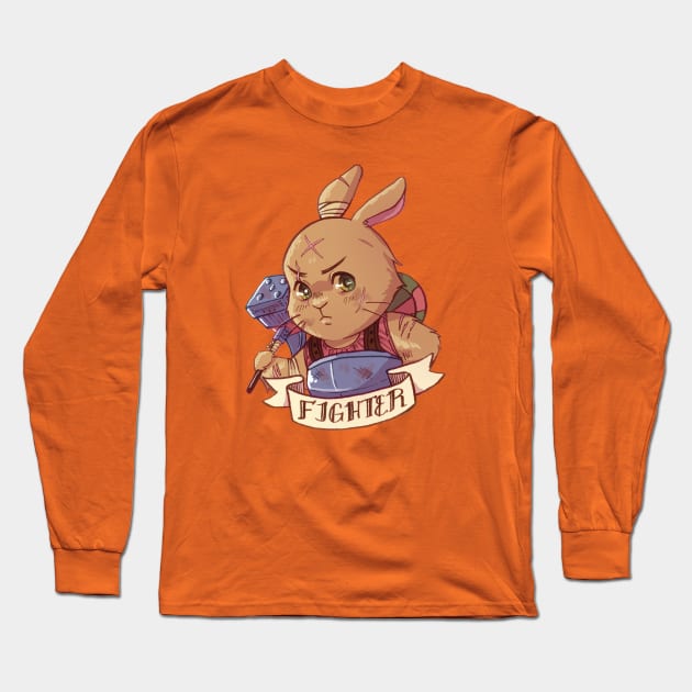 Fighter - TTRPG Buns Series Long Sleeve T-Shirt by ShoonaBee